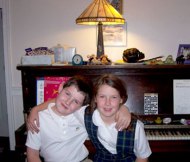 Daniel and Clara -- piano students