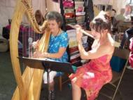 Susan and Amy Wilson on Flute at the Decatur Book Fair 2011